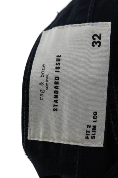 Rag & Bone Mens Chino Pants Dark Blue 100% Cotton Mid Rise 28in Size 32