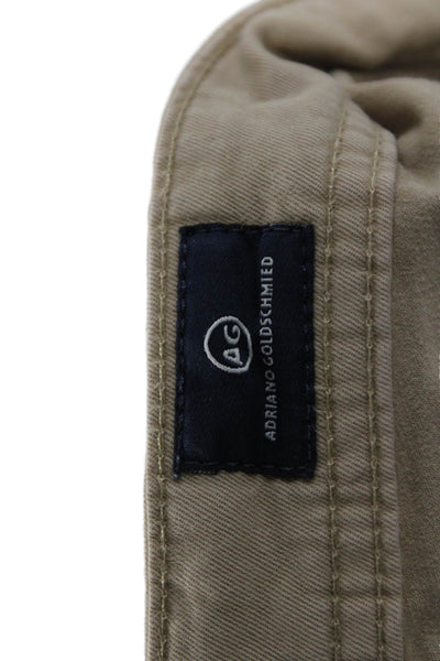 AG Mens Beige Chinos Cotton Stretch Size 33