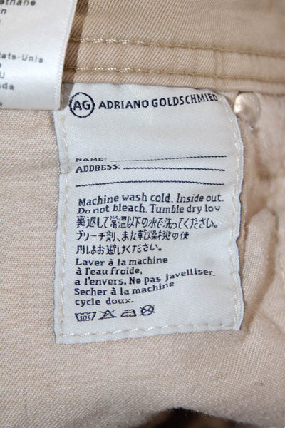 AG Mens Beige Chinos Cotton Stretch Size 33