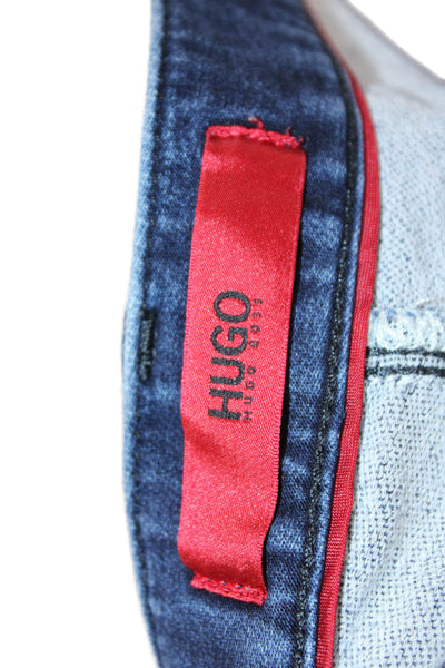 Hugo Hugo Boss Mens Skinny Tapered Dark Blue Jeans Size 32