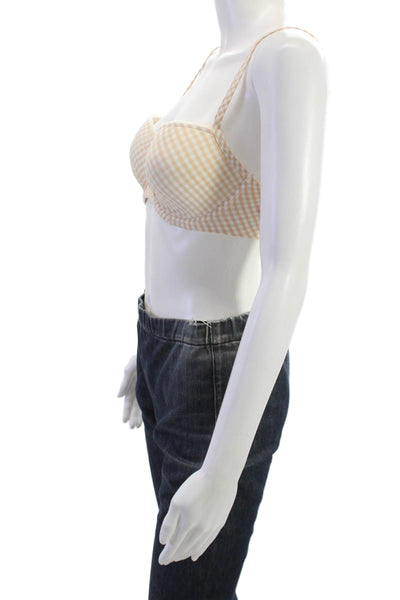 Marie Jo Womens Plaid NWT Bra White Size 30E