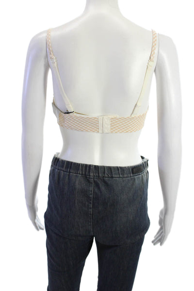 Marie Jo Womens Plaid NWT Bra White Size 30E