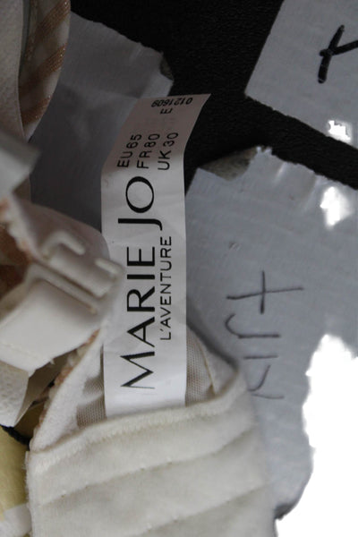 Marie Jo Womens Plaid NWT Bra White Size 30E