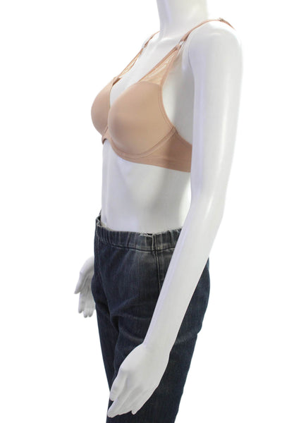 Marie Jo Womens Solid Sheer Panel NWT Bra Pink Size 30D