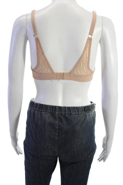 Marie Jo Womens Solid Sheer Panel NWT Bra Pink Size 30D