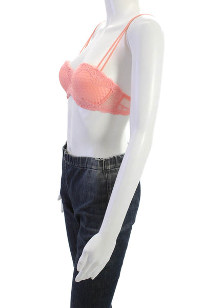 Andres Sarda Womens Lace Detail Bra Pink NWT Size 32C