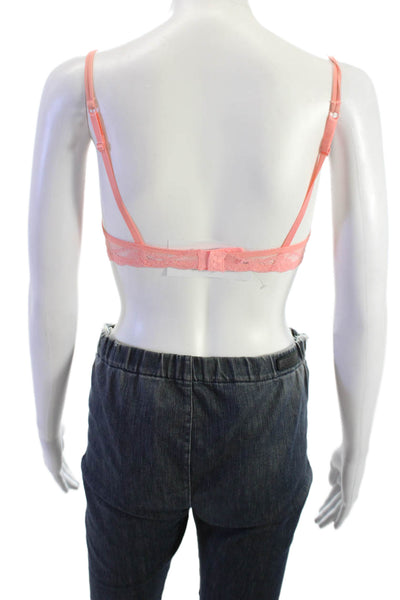 Andres Sarda Womens Lace Detail Bra Pink NWT Size 32C