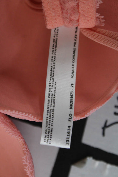 Andres Sarda Womens Lace Detail Bra Pink NWT Size 32C