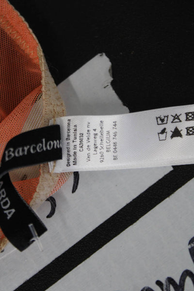 Andres Sarda Womens Striped Sheer Briefs NWT Orange Size XS