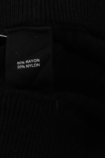 Marled Womens Cropped Black Pants 80% Rayon 20% Nylon Size M