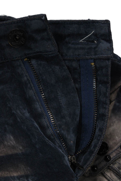 Vicious Jeans Mens Dark Blue Biker Cargo Pants Button Fly Size 36