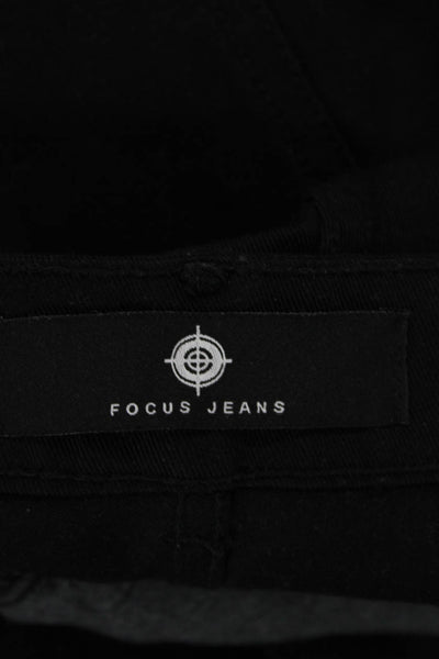 Focus Jeans Mens Straight Jeans Black Floral High Rise Boho Size 36