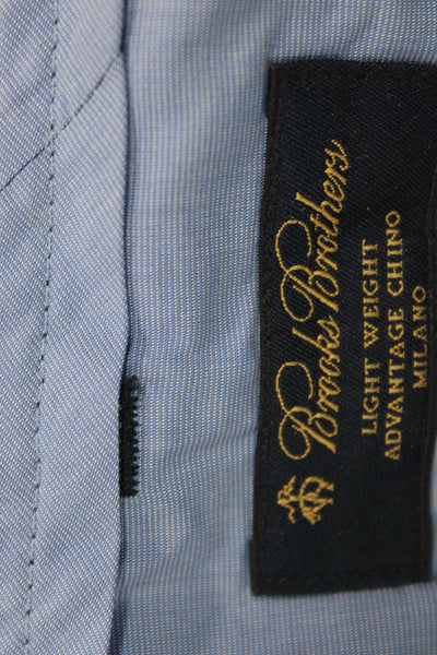 Brooks Brothers Mens Chino Pants Dark Blue 100% Cotton Solid Size 38