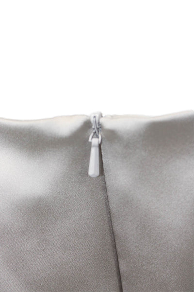 Karen Millen Womens Sheath Dress Gray Sleeveless Midi Zip Size 12