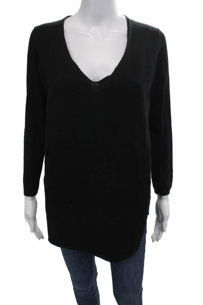 Joie Unisex Pullover Sweater V Neck Black Wool Cashmere Size XS