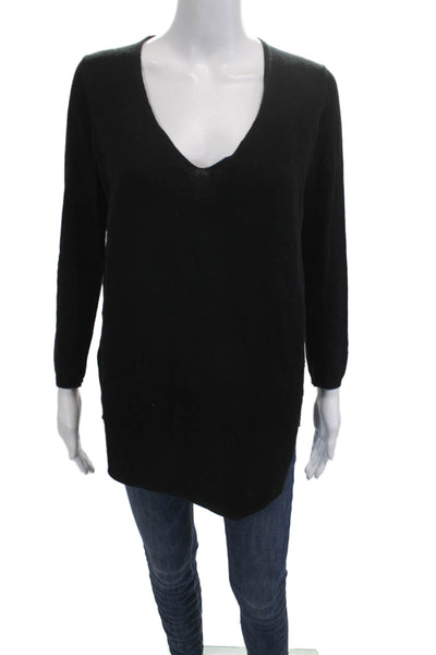 Joie Unisex Pullover Sweater V Neck Black Wool Cashmere Size XS