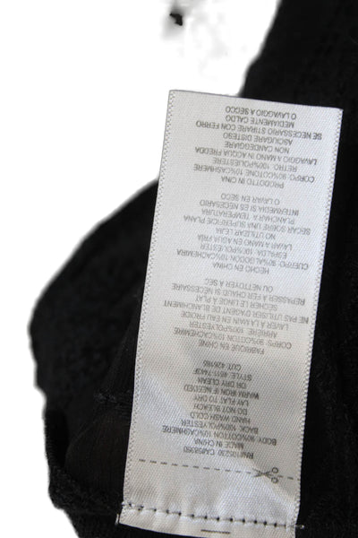 Joie Unisex Pullover Sweater V Neck Black Wool Cashmere Size XS