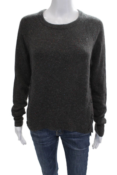 Autumn Cashmere Unisex Dark Gray 100% Cashmere Pullover Sweater Size S