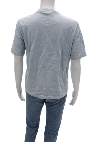 Wood Wood Womens Light Blue Basic Crew Tee Short Sleeve Cotton Size XS