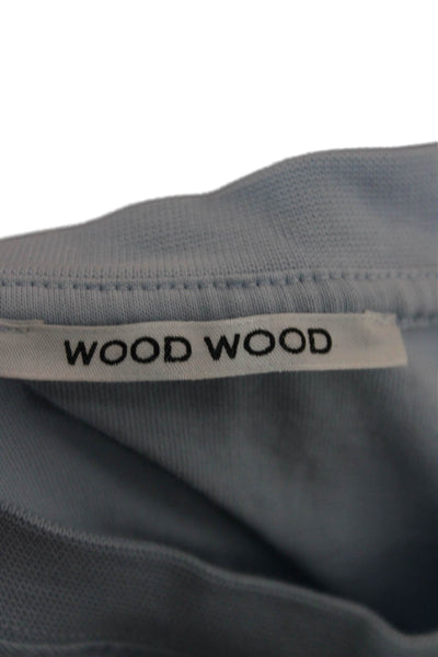 Wood Wood Womens Light Blue Basic Crew Tee Short Sleeve Cotton Size XS