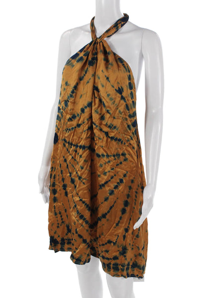 Young Fabulous & Broke Women Sundress Brown Sleeveless Knee-Length Size S