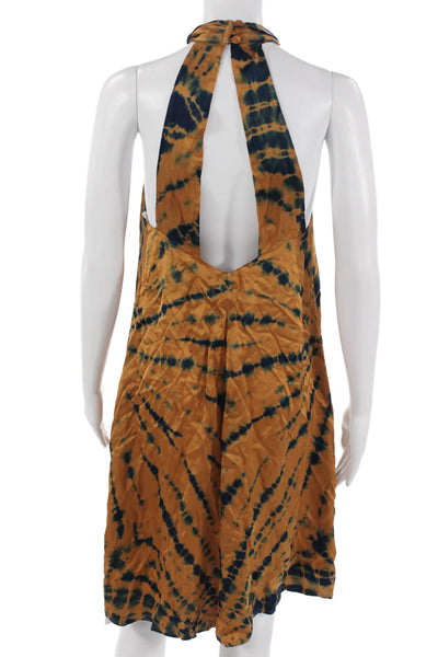Young Fabulous & Broke Women Sundress Brown Sleeveless Knee-Length Size S