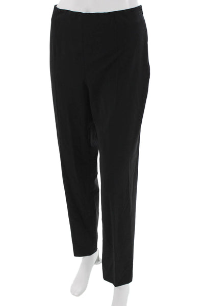 Lavia Women Dress Pants Black Virgin Wool Classic Zip Size 44
