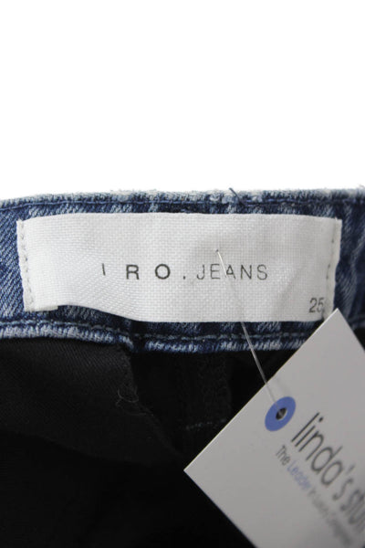 IRO Jeans Womens Skinny Ankle Jeans Black Low Rise Size 25