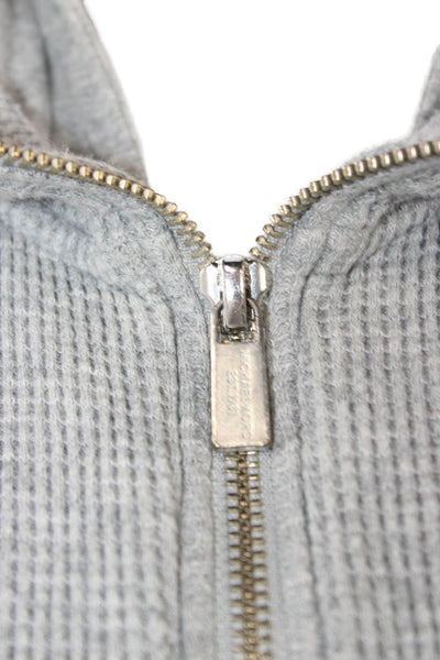 Michael Kors Mens Full Zip Hoodie Gray Cotton Long Sleeve Size M
