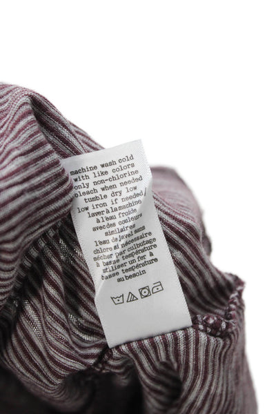 Rag & Bone Women Jersey T-Shirt Gray Striped Cotton Size XS