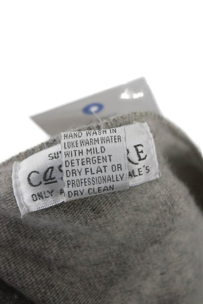 Sutton Cashmere Unisex V-Neck Gray 100% Cashmere Pullover Sweater Size S