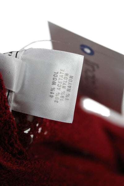 St. John Sport By Marie Gray Unisex Red Pullover Sweater Long Sleeve Size L