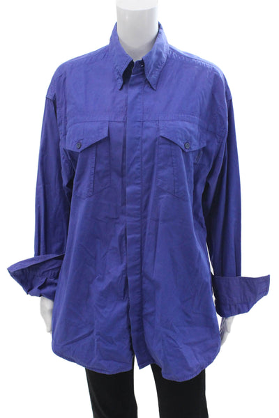 Versace Jeans Couture Mens Blue Cotton Button-Down Longsleeve Shirt Size M