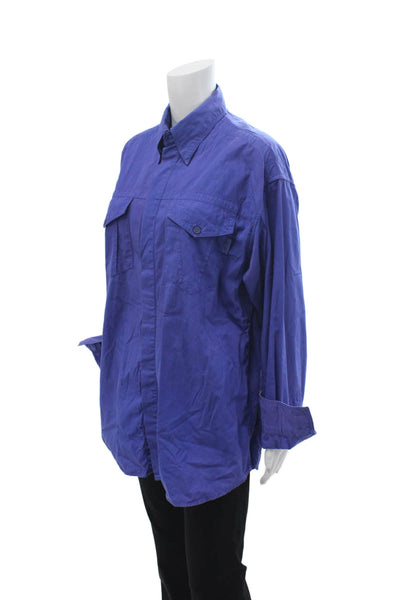 Versace Jeans Couture Mens Blue Cotton Button-Down Longsleeve Shirt Size M
