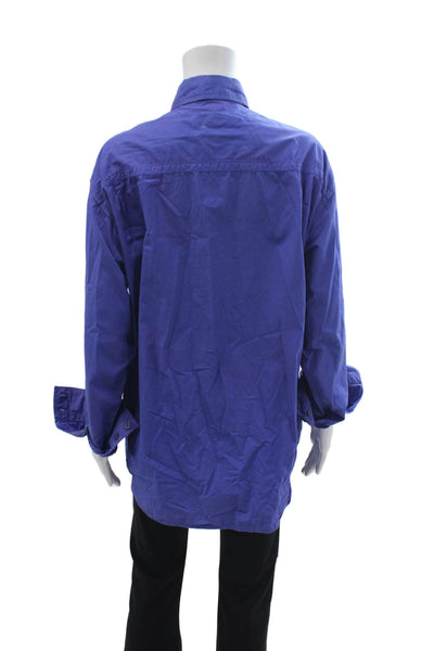 Versace Jeans Couture Mens Blue Cotton Button-Down Longsleeve Shirt Size M