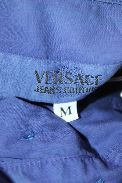 Versace Jeans Couture Mens Blue Cotton Button-Down Longsleeve Shirt Size M