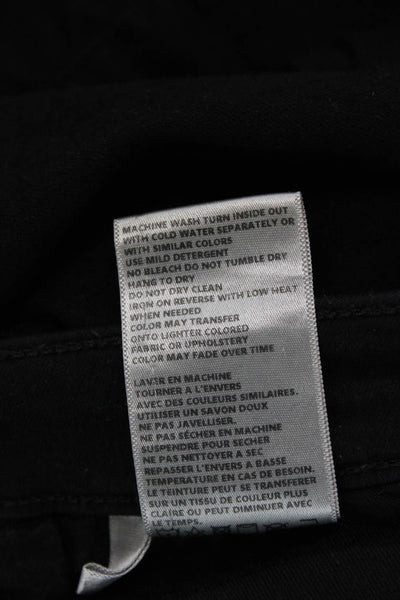 L'Agence Women Ankle Skinny Jeans Black High Rise Button Closure Size 28