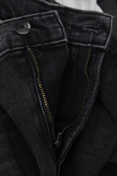 Everlane Women Cropped High Rise Dark Gray Jeans Button Size 27