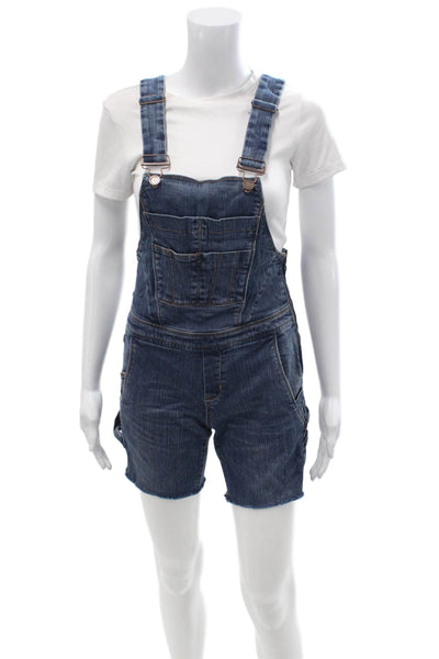 BLANKNYC Womens Romper Dark Blue Square Neck Sleeveless Cotton Size 25