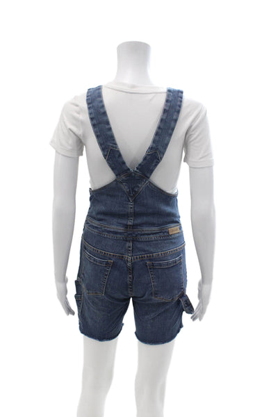 BLANKNYC Womens Romper Dark Blue Square Neck Sleeveless Cotton Size 25