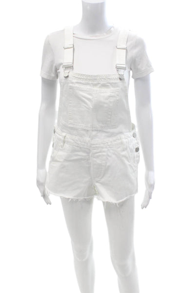 BLANKNYC Womens Romper White Cotton Square Neck Sleeveless Size 26