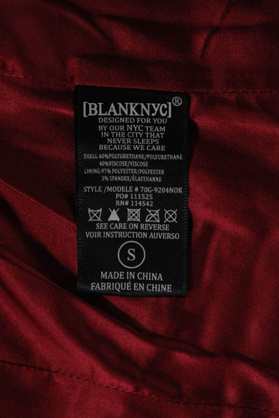 BLANKNYC Womens Biker Motorcycle Jacket Red Collared Snap Size S