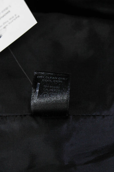 Lafayette 148 New York Womens Black Collared Long Sleeve Blazer Size 8