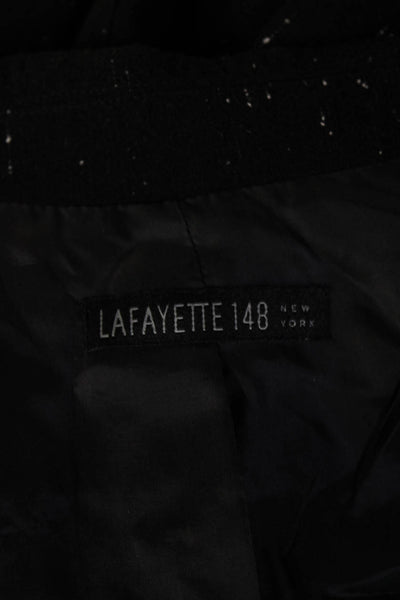 Lafayette 148 New York Womens Black Collared Long Sleeve Blazer Size 8