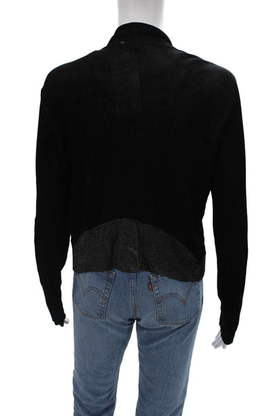 Eileen Fisher Womens Basic V-Neck Long Sleeve Black Sweater Size M