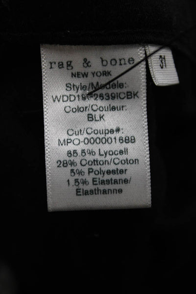 Rag & Bone Women Ankle Cropped Black Pants Size 31