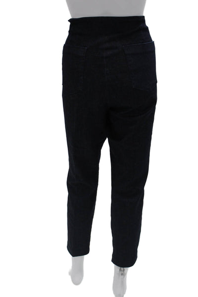 J Brand Womens Cropped Ankle Jeans Dark Blue Mid Rise Zip Size 32