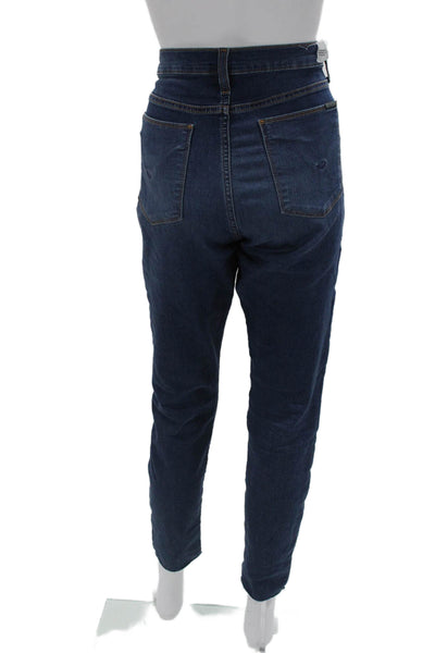 Hudson Womens Mom Tapered Jeans Dark Blue Mid Rise 27in Size 31