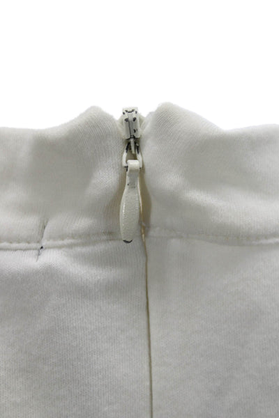 Rag & Bone Jean Womens Sleeveless Basic Tank White 100% Cotton Mock Neck Size M