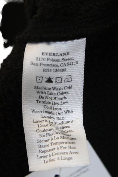 Everlane Mens Black Recycled Polyester High Neck Zip Jacket Long Sleeve Size M